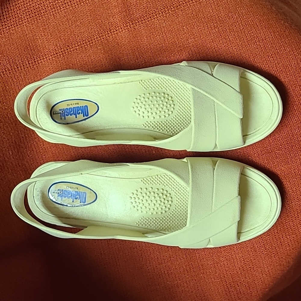 💥CLEARANCE💥NWOT Okabashi Classics Slingback Beach Shower Sandals Sz L - Picture 3 of 7